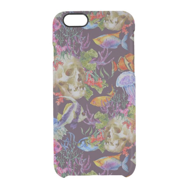 Sea Life Grunge Pattern Uncommon iPhone Case (Back)
