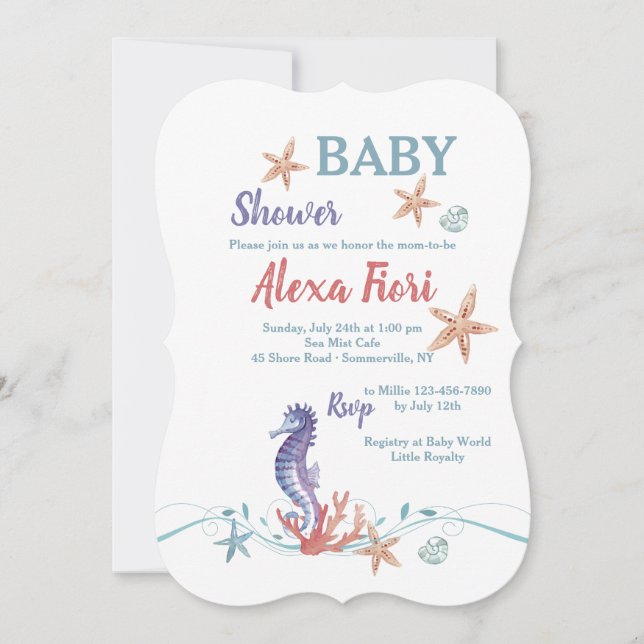 Sea Life Invitation (Front)