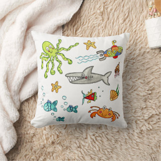 Sea Life Marine Under the Sea Throw Pillow