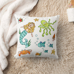 Sea Life Marine Under the Sea Throw Pillow