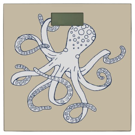 Sea Life Nautical Octopus Bathroom Scale