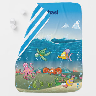 Sea Life Ocean Baby Blanket