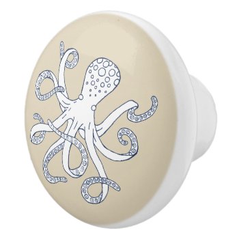 Sea Life Octopus Nautical Ceramic Knobs / Pulls by TheHomeStore at Zazzle