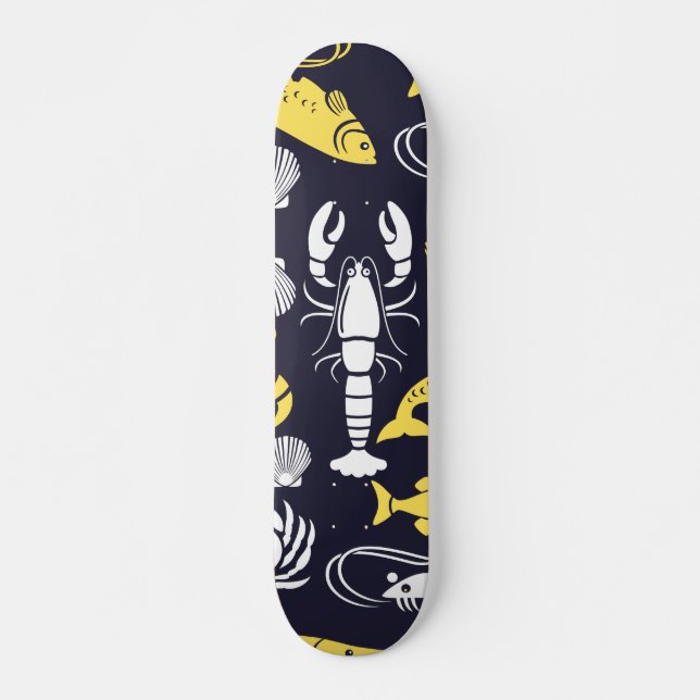 Sea Life Pattern Skateboard (Front)
