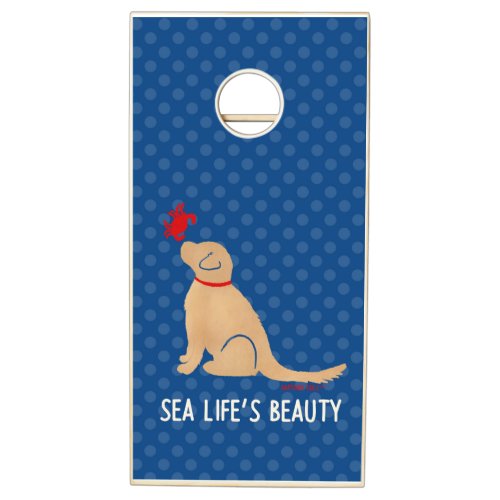 Sea Lifes Beauty Red Crab Dog Cornhole Set