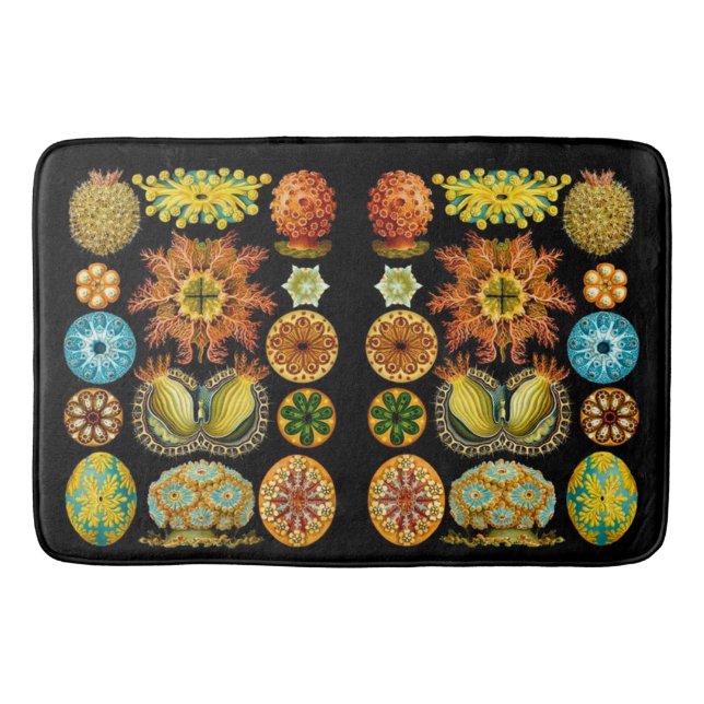 sea life sea creatures print bath mat (Front)