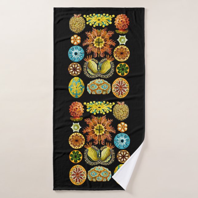 sea life sea creatures print bath towel set (Bath Towel)