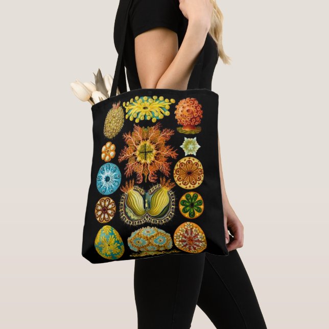 sea life sea creatures print tote bag (Close Up)