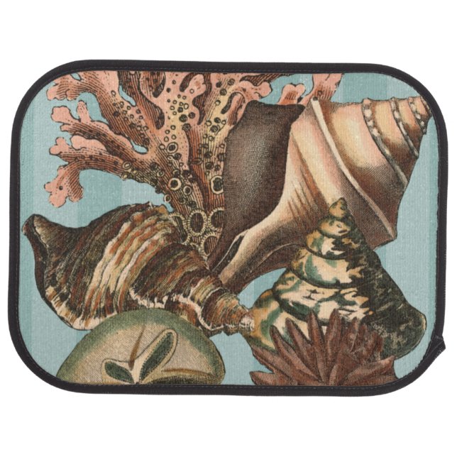 Sea Life Silhouette Car Floor Mat (Rear)
