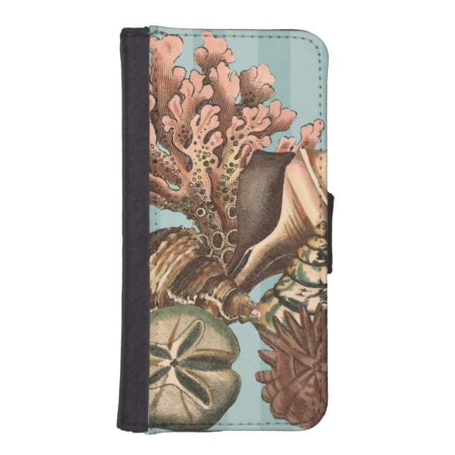 Sea Life Silhouette iPhone Wallet Case (Front)