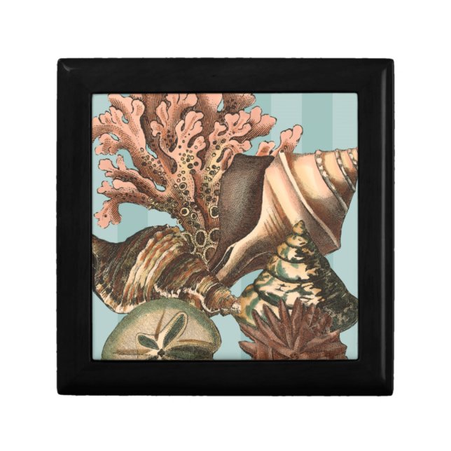 Sea Life Silhouette Jewelry Box (Front)