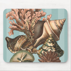 Sea Life Silhouette Mouse Pad