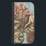 Sea Life Silhouette Galaxy S4 Wallet Case<br><div class="desc">This art print displays the finest things in nature within the ocean. Find all the different types of sea life in this image including a Conch Seashell,  Sand Dollars,  and Reefs buried deep in the sea. This art collection is a must have in your next Zazzle products.</div>