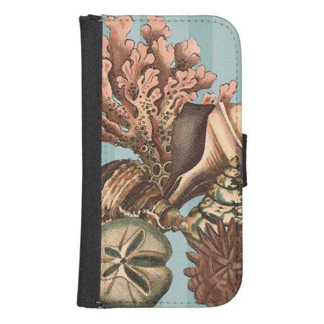 Sea Life Silhouette Samsung Galaxy Wallet Case (Front)