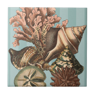 Sea Life Silhouette Tile