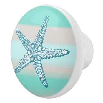 Sea Life Starfish Nautical Ceramic Knobs / Pulls by TheHomeStore at Zazzle
