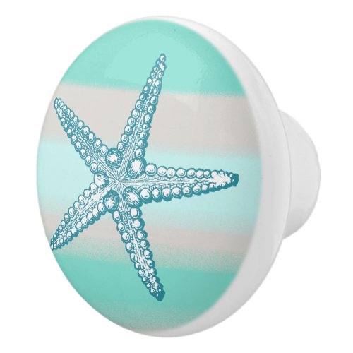 Sea Life Starfish Nautical Ceramic Knobs  Pulls