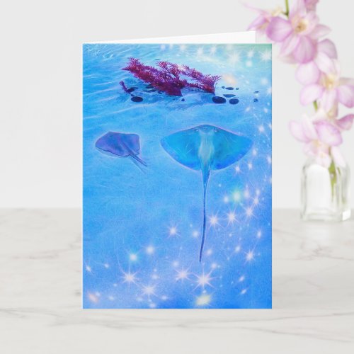 Sea Life Stingray Birthday  Card
