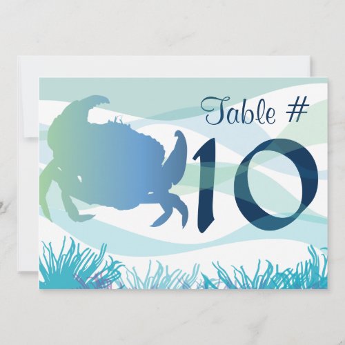Sea Life Table Number Seating Card8