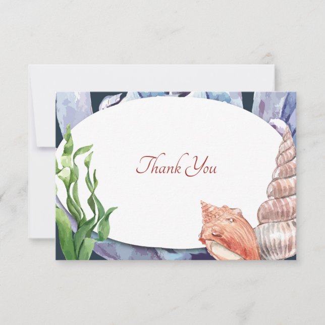 Sea Life Thank You Card (Front)