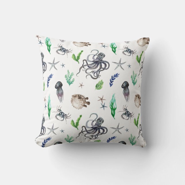 SEA LIFE THROW PILLOW (Front)