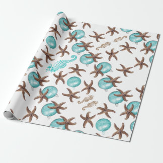 Sea Life Tropical Pattern Christmas Gift Wrap