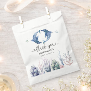Sea Life Twins Baby Shower Favor Bag
