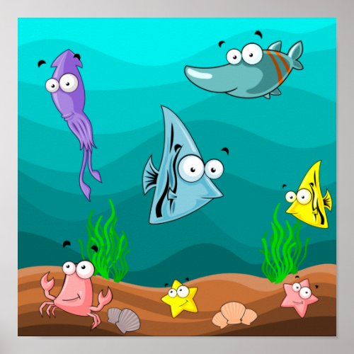 Sea Life Under the Sea Personalized Poster