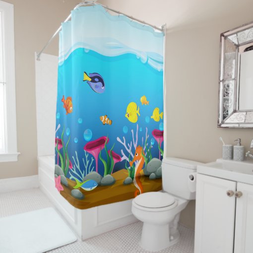 Sea Life Under The Sea Shower Curtain Zazzle