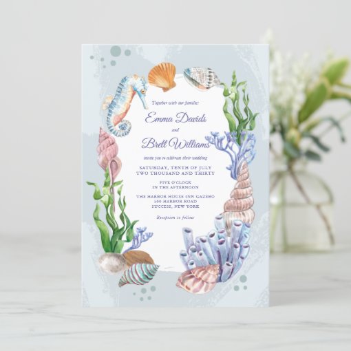 Sea Life Wedding Invitation | Zazzle