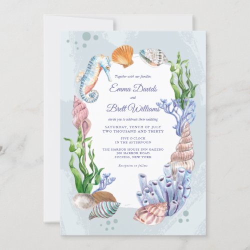 Sea Life Wedding Invitation