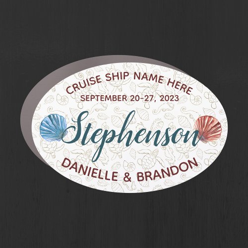 Sea Life with Seashells Cruise Door Marker Car Magnet