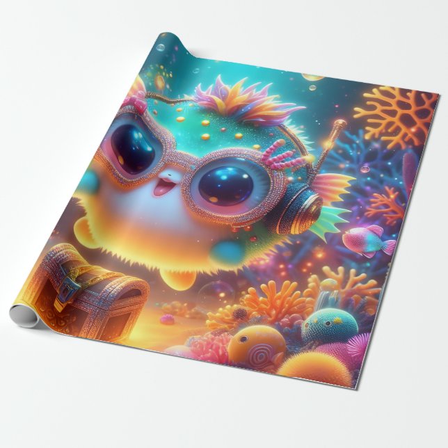 Sea Life  Wrapping Paper (Unrolled)