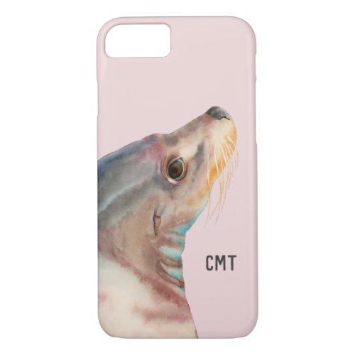 Sea Lion Animal Lovers Monogram iPhone 87 Case