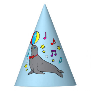 Sea Lion Balancing a Ball Party Hat