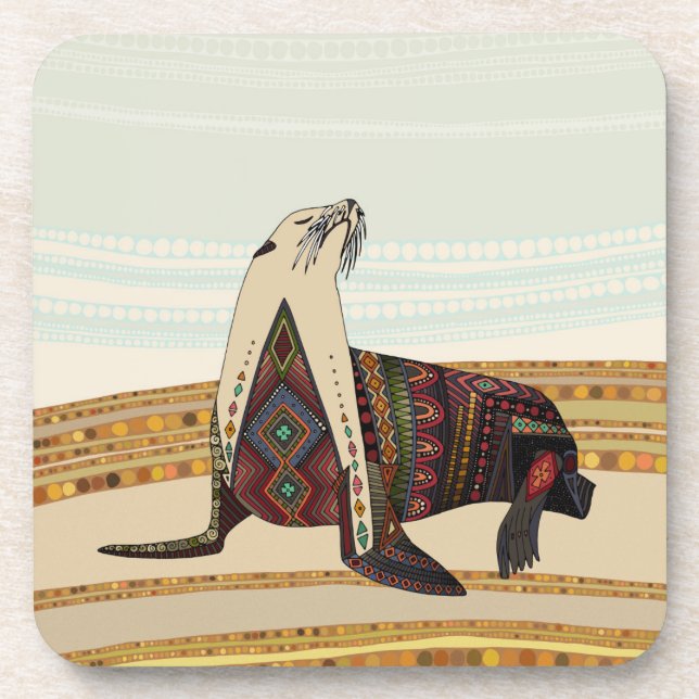 sea lion drink coaster (Front)
