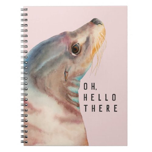 Sea Lion  Illustration  Add Your Funny Text Notebook