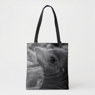 Sea Lion Looking Back - Cute Wildlife Photography Tote Bag