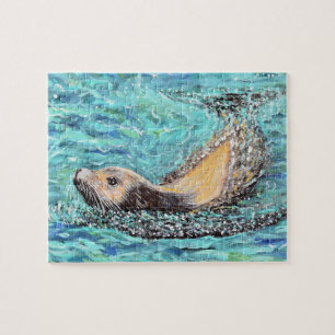Sea Lion Painting Jigsaw Puzzle