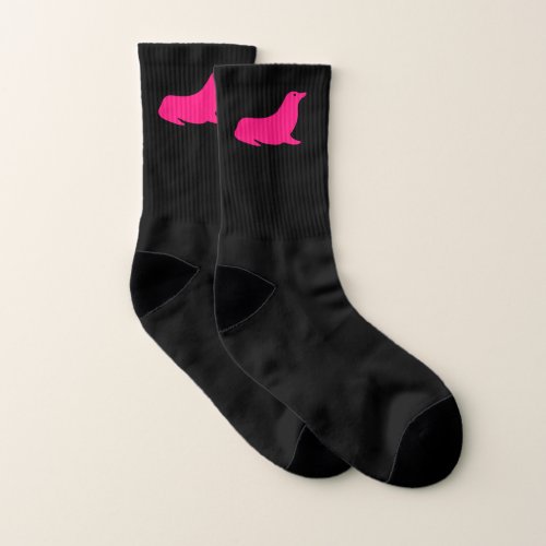 Sea Lion Pink Cutie 4Tonya Socks