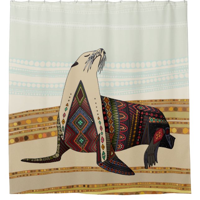 sea lion shower curtain (Front)