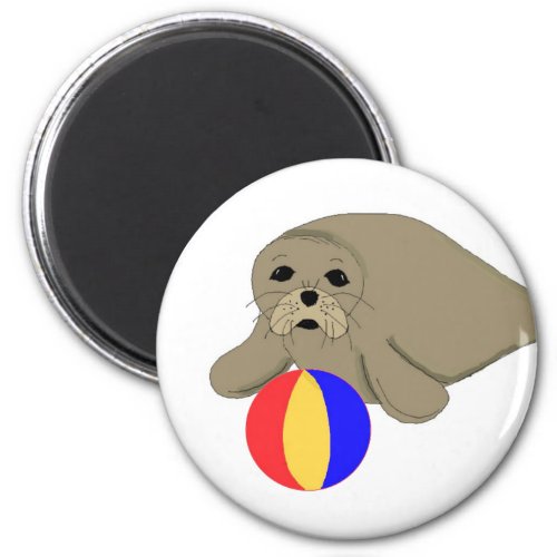 Sea Lion with a Beach Ball Magnet