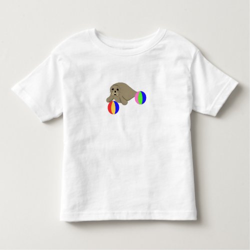 Sea Lion with Beach Balls Toddler T_shirt