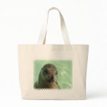 Sea Lion with Fish Canvas Bag