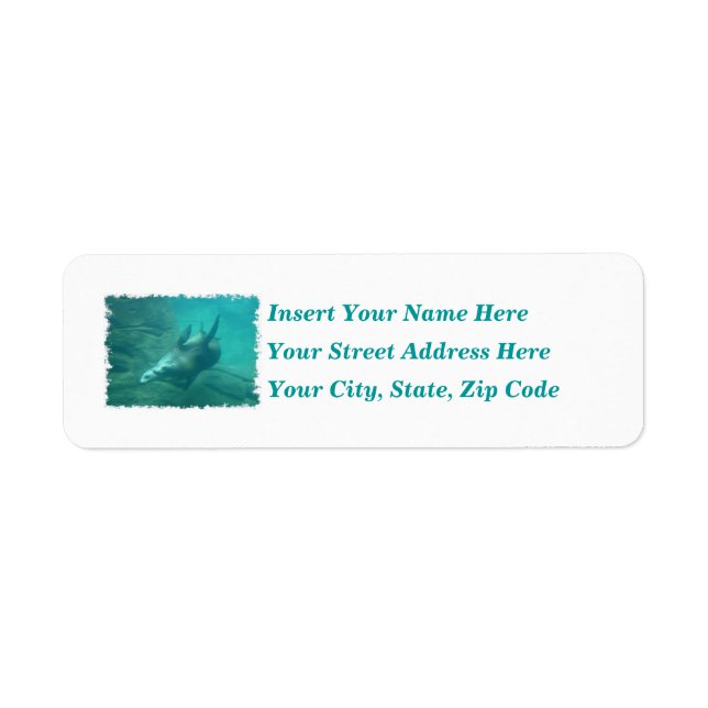 Sea Lions Customizable Labels 2 (Front)
