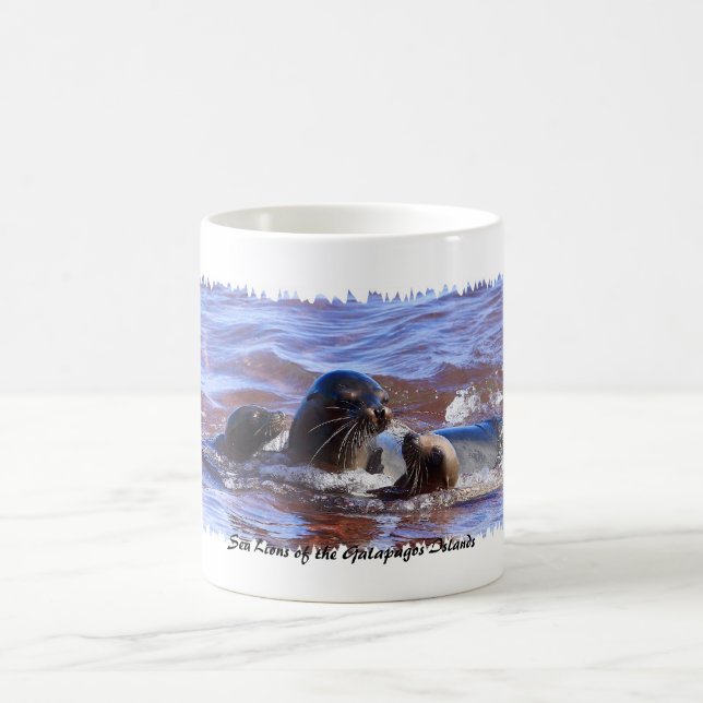 Sea Lions of Galapagosa Coffee Mug (Center)