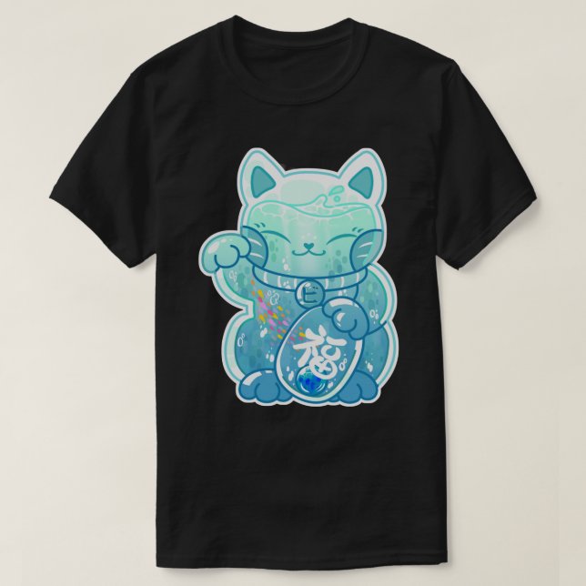 Sea Manekineko Sticker T-Shirt (Design Front)