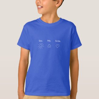 Sea. Me. Smile.™ kids's light on dark T-Shirt