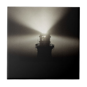 Sea Mist Galleyhead Lighthouse   West Cork Ireland Ceramic Tile