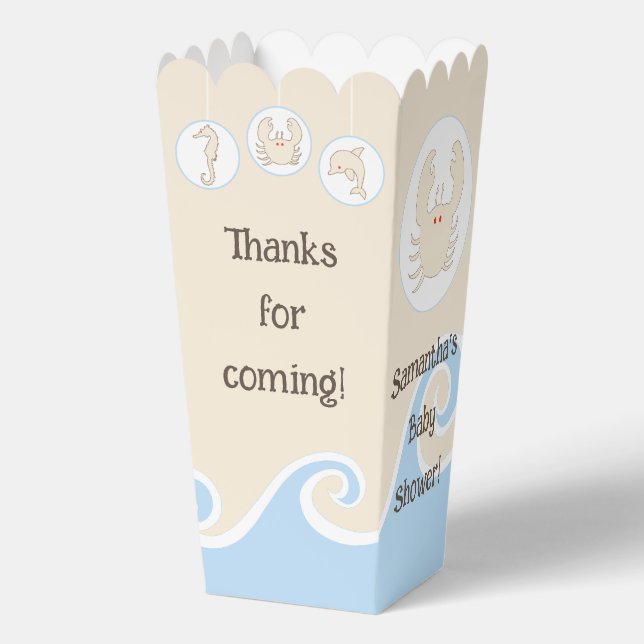 Sea Mobile Baby Shower Favor Boxes (Front)